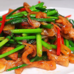 Fried Shredded Pork With Chives - Side dishes 6 Fried Shredded Pork With Chives - Side dishes